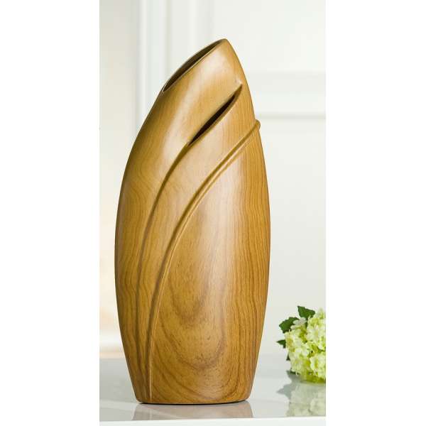Gilde Keramik Vase in edelem Holzlook