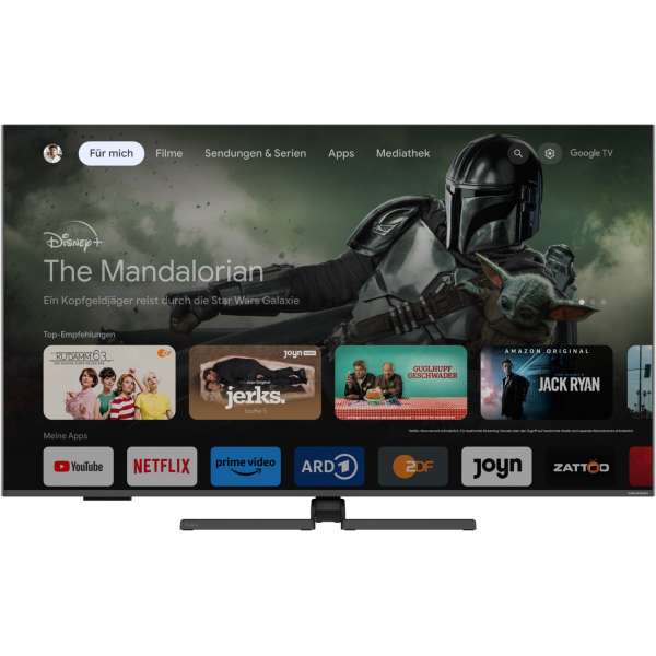 Grundig 55CQA8490 London anth QLED-TV FH UHD Multituner PVR Mittelfuß dreh FineAr