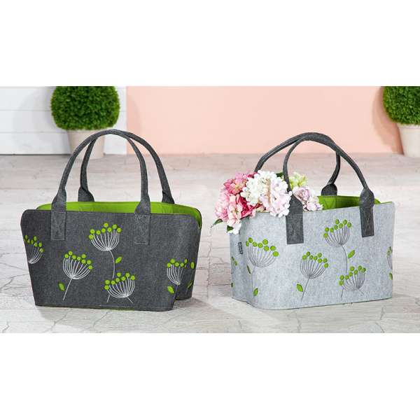 Gilde Filz Shoppingbag Dillblüte sortiert