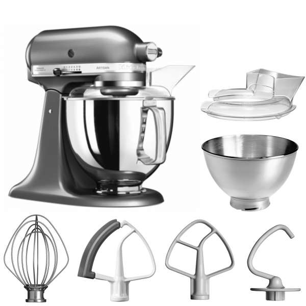 KitchenAid 5KSM175PSEMS Küchenmaschine Medaillon silber, Neu vom Fachhändler