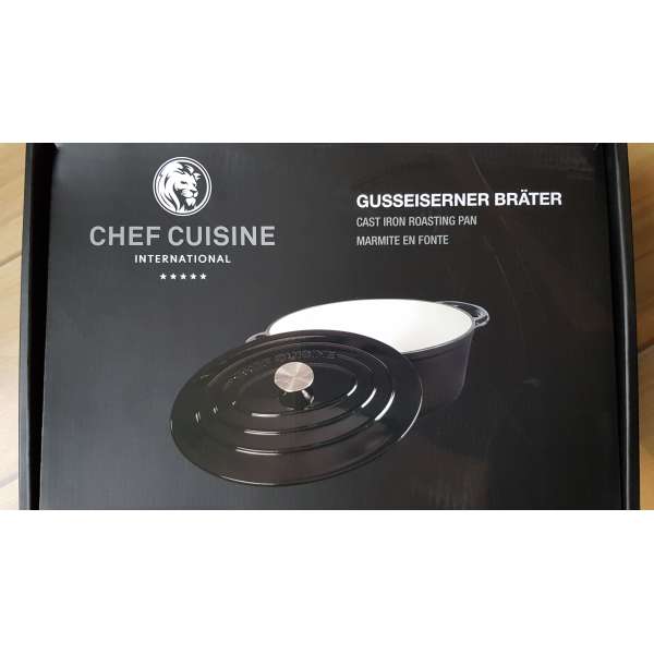 Chef Cuisine Gusseisener Bräter 6,7 L 4423-CC Bräter Oval
