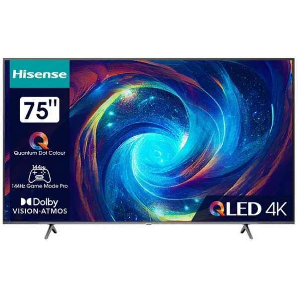 Hisense 75E77KQ/Pro sw QLED-TV UHD Multituner BT Smart Dolby Vision IQ