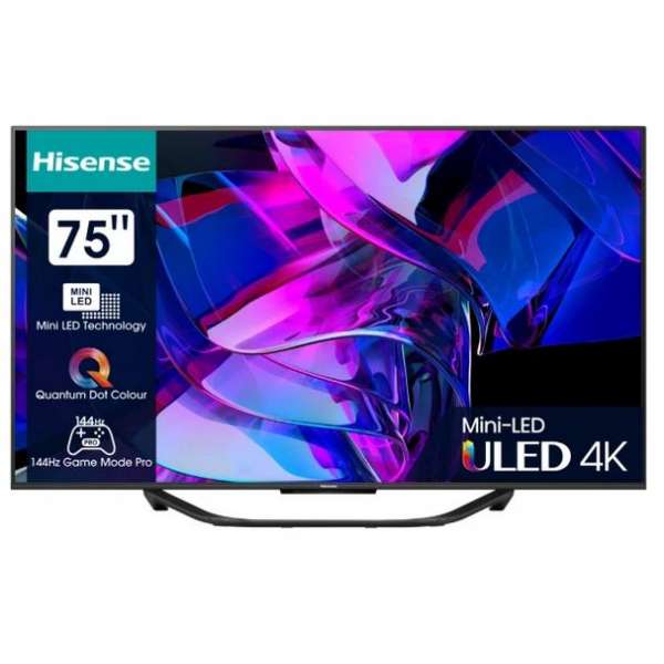 Hisense 75U7KQ sw LED-TV Mini LED UHD Multituner BT Smart Dolby Vision HDR10+