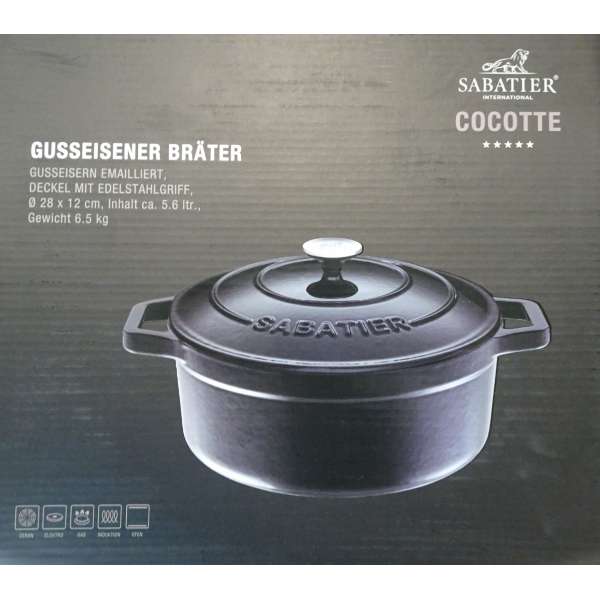 Sabatier Gusseisener Bräter Cocotte