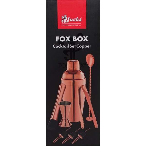 Fox Box Cocktail Set Copper Hochwertiger Edelstahl kupferfarbe