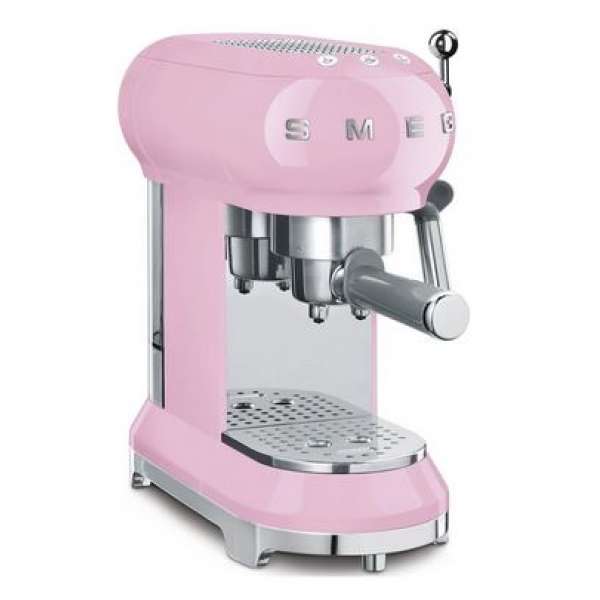SMEG ECF01PKEU Espresso-Kaffeemaschine Cadillac Pink Dampffunktion 15bar