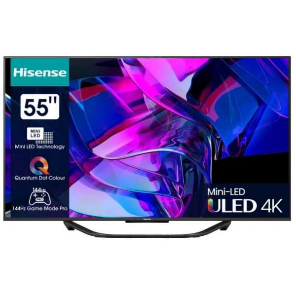 Hisense 55U7KQ sw LED-TV Mini LED UHD Multituner BT Smart Dolby Vision HDR10+